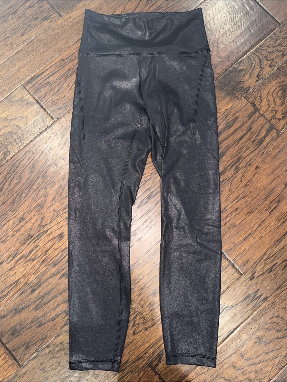 LuLulemon Wunder Train High-Rise Tight with Pockets 25" size 6 Foil Print Black